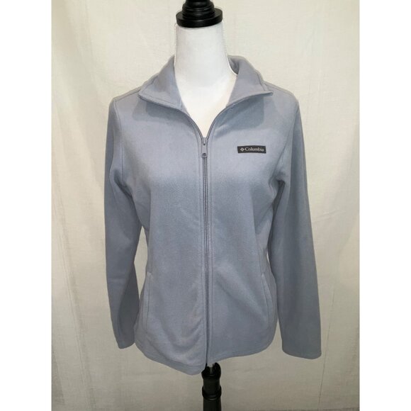Columbia Sportswear Womens Medium Full-Zip Fleece Jacket Grey Blue - Picture 1 of 6